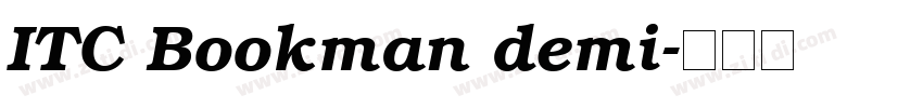 ITC Bookman demi字体转换